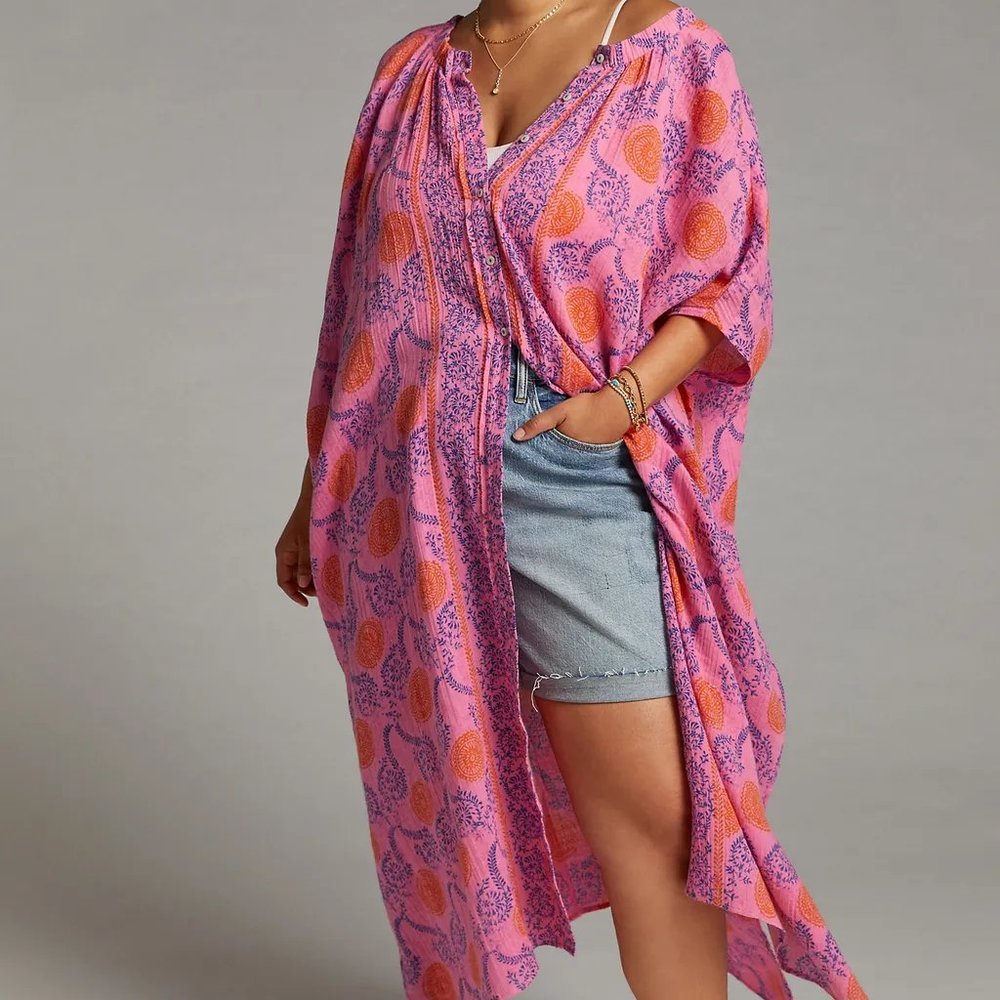 Anthropologie Priya Printed Maxi Caftan